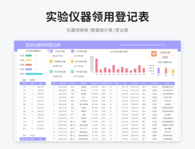 实验仪器领用登记表