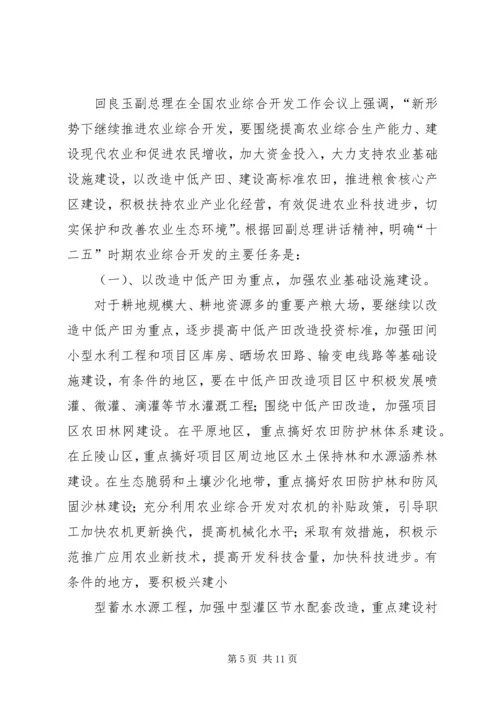 溧阳农业综合开发“十二五”规划十二五规划 (5).docx