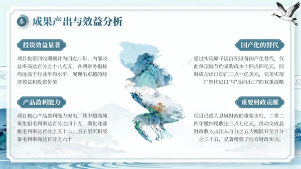 蓝色中国风项目总结内部复盘会PPT模板