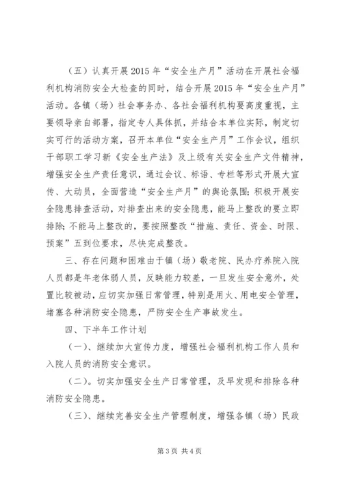 民政局上半年安全生产工作总结及计划.docx