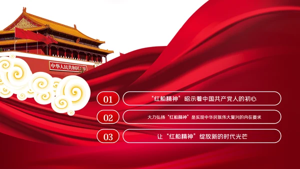 弘扬红船精神坚守初心使命党课党建PPT模板
