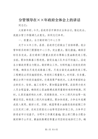 分管领导在××年政府全体会上的讲话 (3).docx