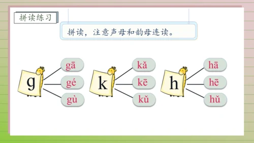 【课堂无忧】汉语拼音-5. g k h 任务型教学（第1课时）（课件）