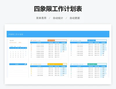 四象限工作计划表