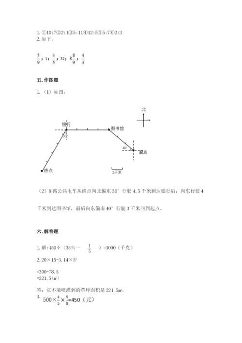 小学数学六年级上册期末卷附答案（达标题）.docx