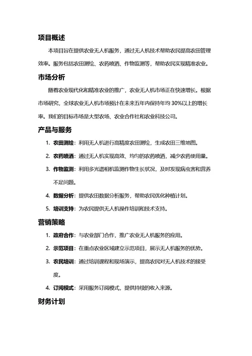 项目计划书