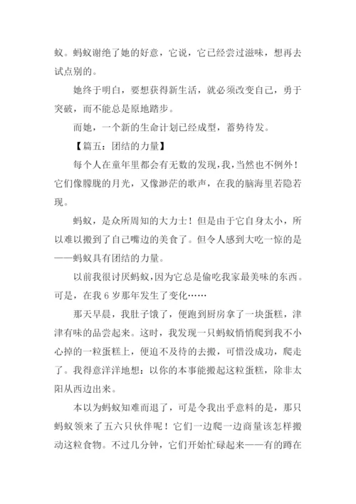 关于蚂蚁的作文600字.docx