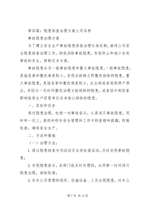 隐患排查治理工作方案.docx