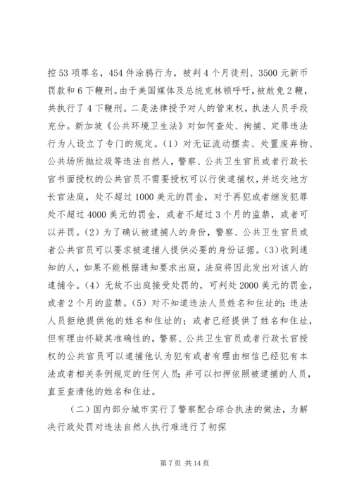 城管执法改革对违法执行难问题的调研报告.docx