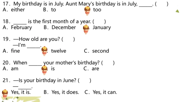 Unit 3 My school calendar 复习课件(共20张PPT)
