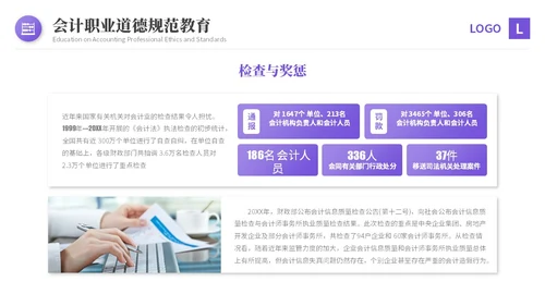 紫色渐变商务风会计职业道德财务基础知识培训PPT课件