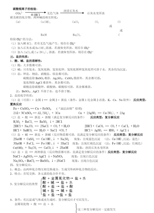 【中考化学】人教版初三化学下册.知识总结.docx