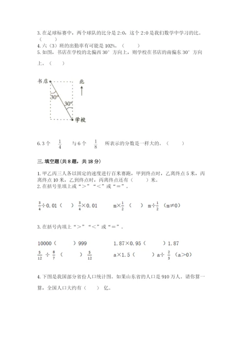 六年级上册数学期末测试卷附参考答案（研优卷）.docx