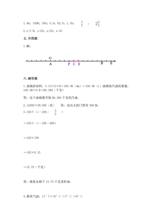 人教版数学六年级下册期末卷含答案【综合题】.docx