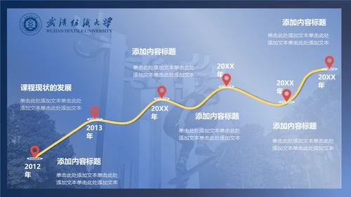 简约学术型武汉纺织大学毕业答辩通用PPT模板