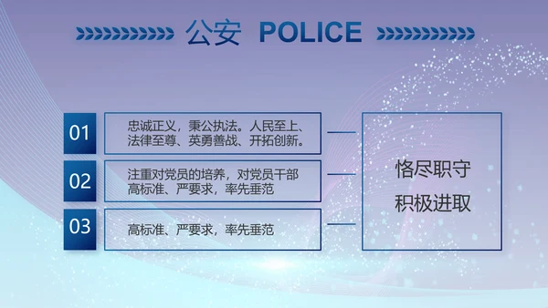 蓝色科技强警保障国家信息吧动态PPT模板