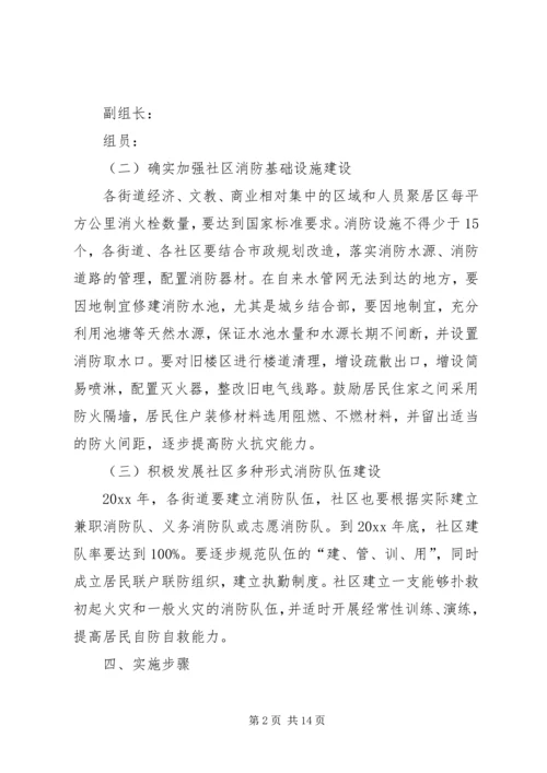 有关社区消防工作计划范文.docx