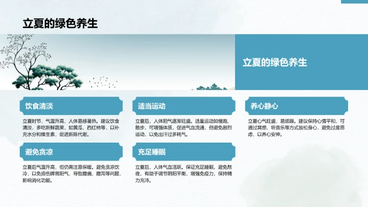 二十四节气立夏PPT模板