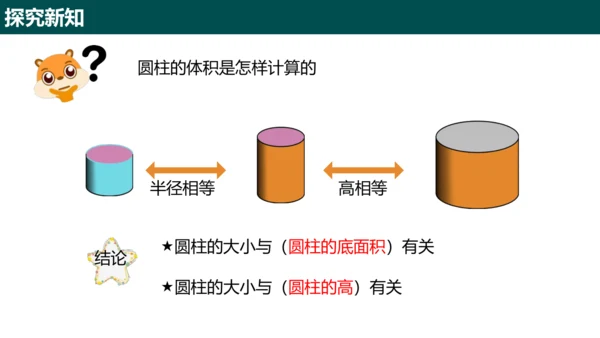 3.1.3圆柱的体积  课件(共15张PPT)-六年级数学上册精品课堂（人教版五四制2024）