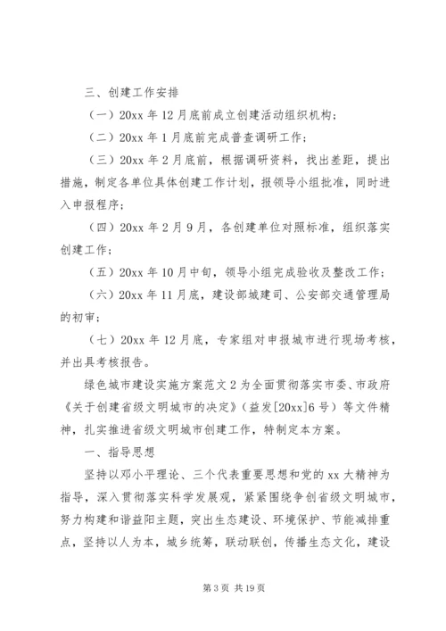 绿色城市建设实施方案.docx