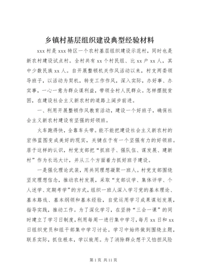 乡镇村基层组织建设典型经验材料.docx