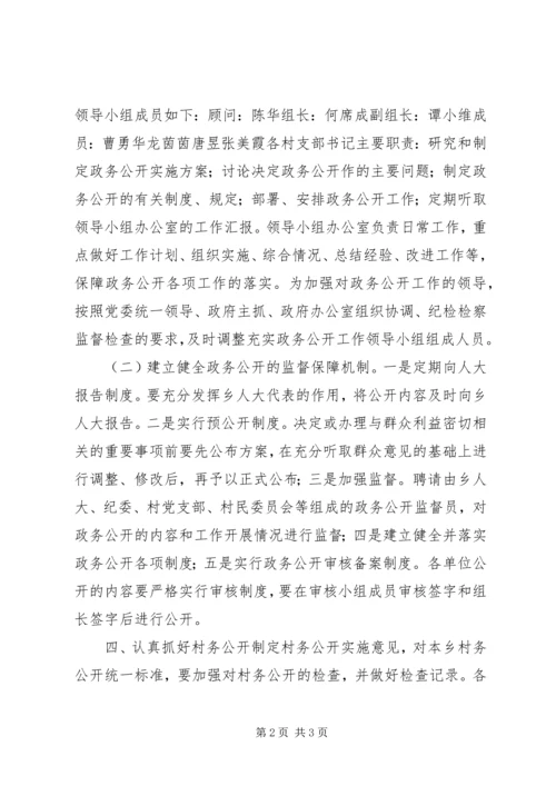 新洲乡政务公开工作计划.docx