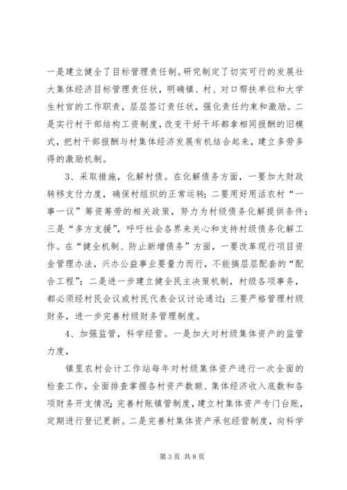 和平镇开展村集体经济发展情况专题调研报告.docx