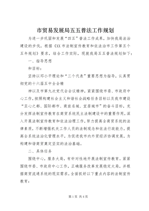 市贸易发展局五五普法工作规划 (3).docx