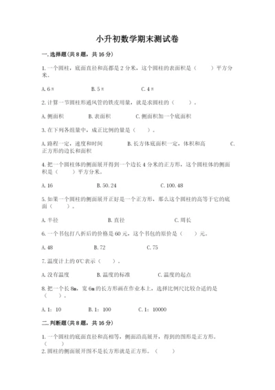 小升初数学期末测试卷精品【巩固】.docx