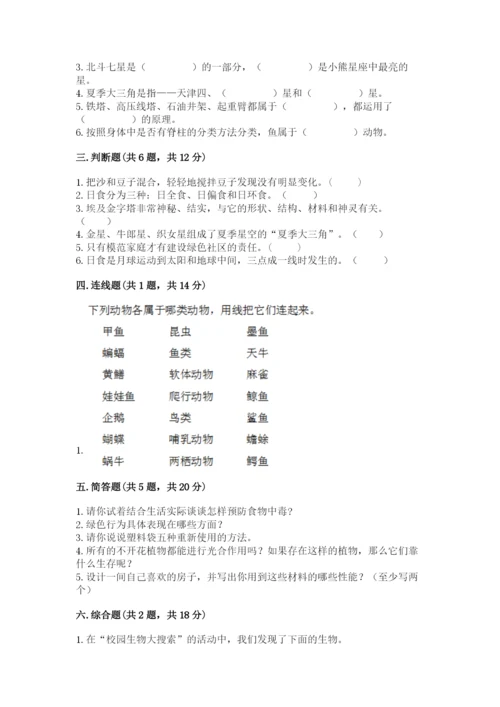 教科版科学六年级下册期末测试卷（历年真题）.docx