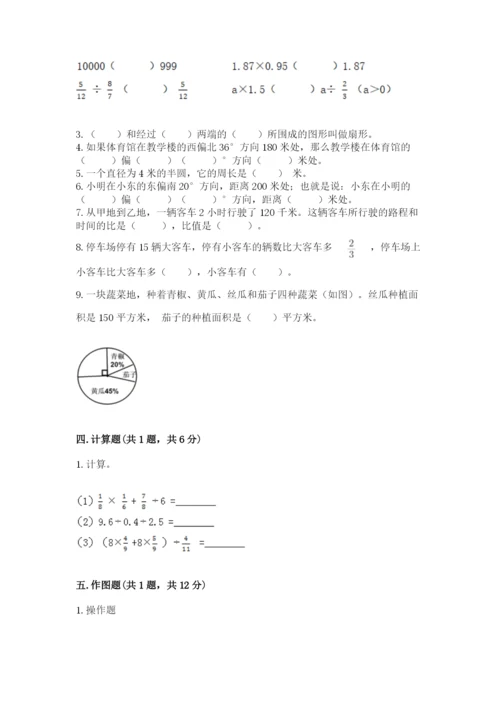 小学数学六年级上册期末测试卷精品【易错题】.docx