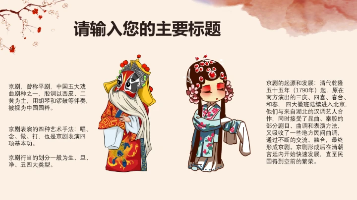 京剧中国国粹传统文化PPT