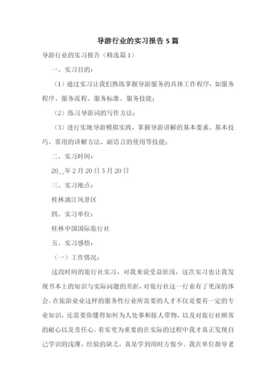 导游行业的实习报告5篇.docx