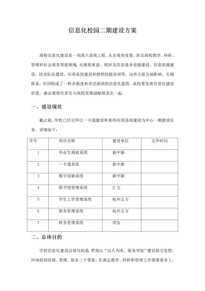 高校信息化校园二期建设方案样本.docx