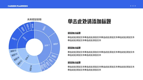 蓝色简约金融类职业生涯规划