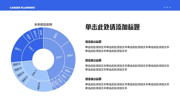 蓝色简约金融类职业生涯规划