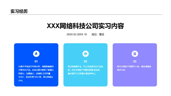 插画风互联网行业个人简历PPT案例
