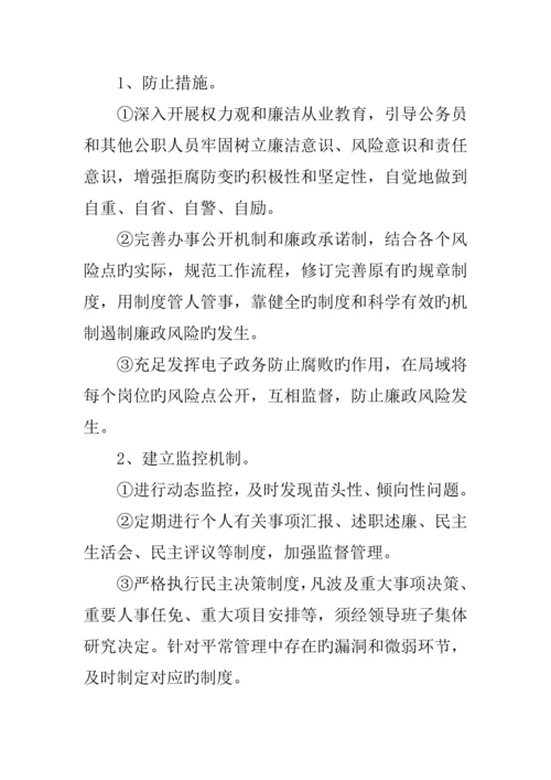 国土局廉政风险防范管理方案.docx