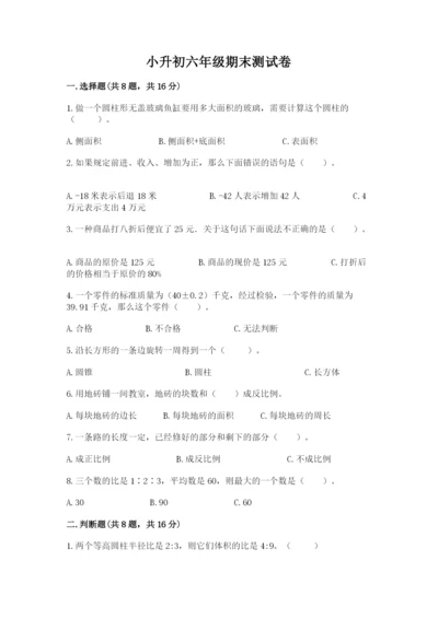 小升初六年级期末测试卷含答案（培优b卷）.docx