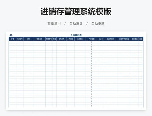 进销存管理系统模版
