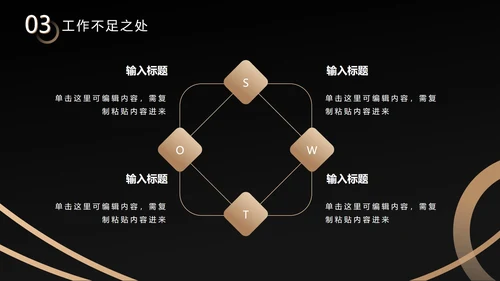 黑金不规则约商简务PPT模板