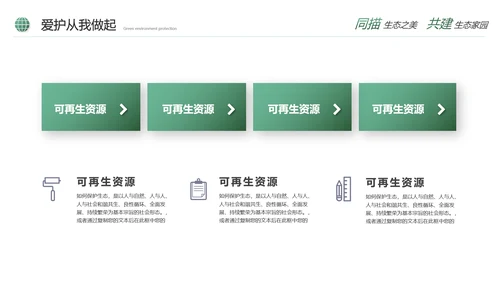 绿色简约生态文明建设生态环保培训ppt模板