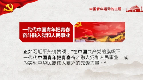 共青团青年学习共产党成立100周年讲话PPT