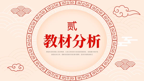 红色简约中国风边框民族团结教学设计PPT课件