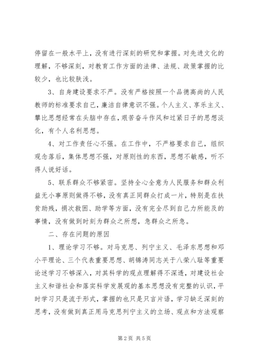 作风整顿自我剖析材料 (6).docx