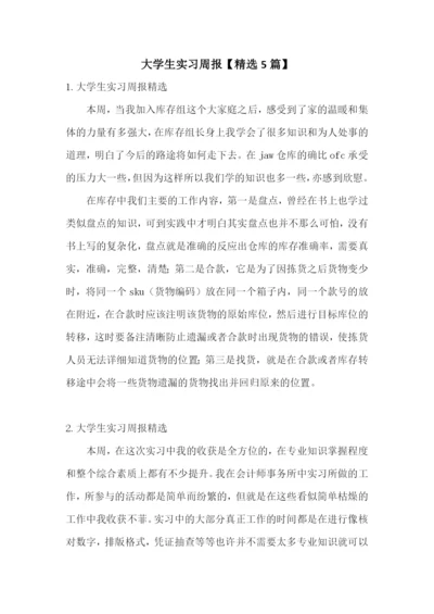 大学生实习周报【精选5篇】.docx