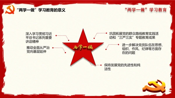 大气精美两学一做学习教育PPT
