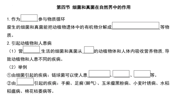 人教版生物八年级上册期末考试知识点汇总（课件）(共28张PPT)