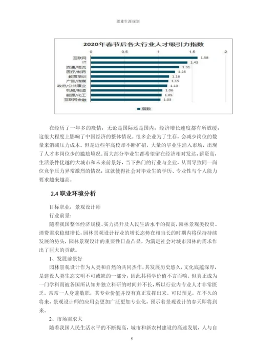 12页5600字环境设计专业职业生涯规划.docx