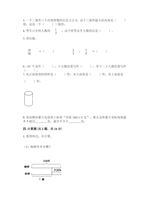 北京版六年级下册数学期末测试卷及答案【全国通用】.docx